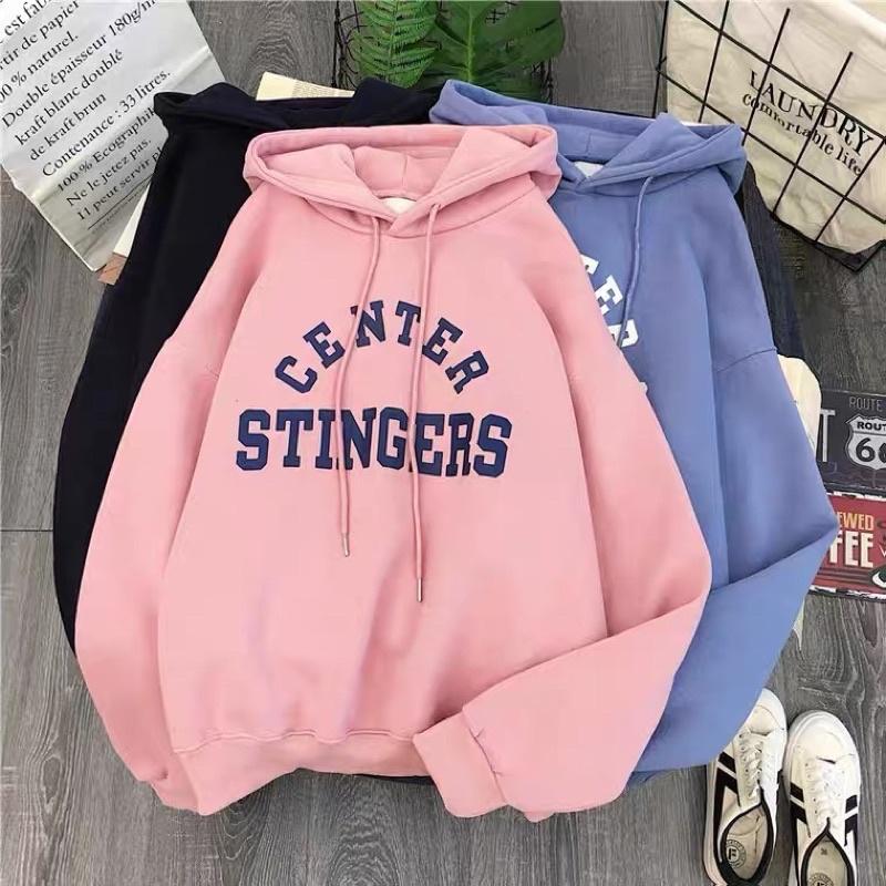 Áo hoodie nỉ bông, áo nỉ nữ chữ center nhiều màu hot 2021