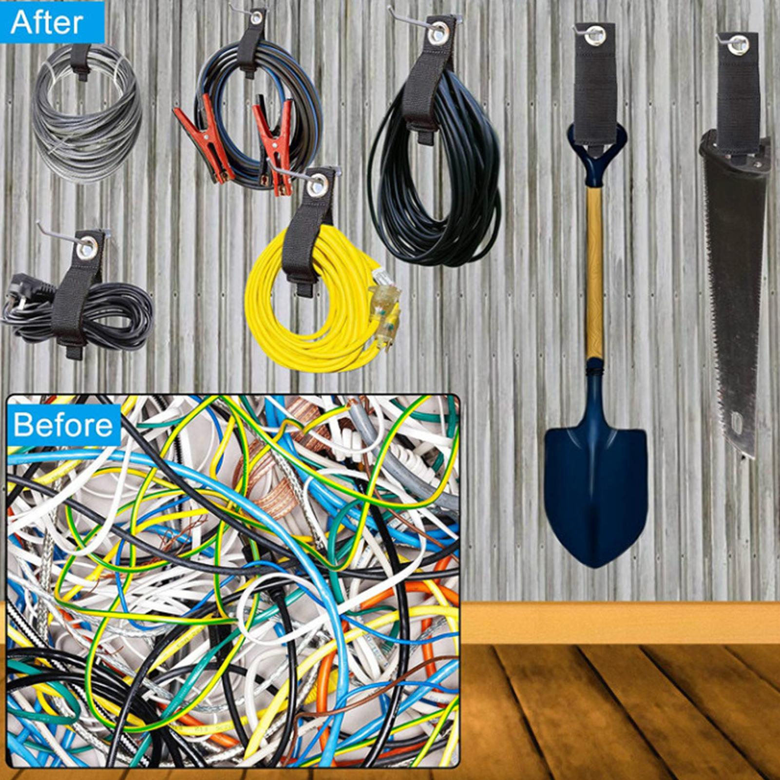 6 dây buộc cáp bằng Nylon bền chắc có móc và vòng có thể điều chỉnh