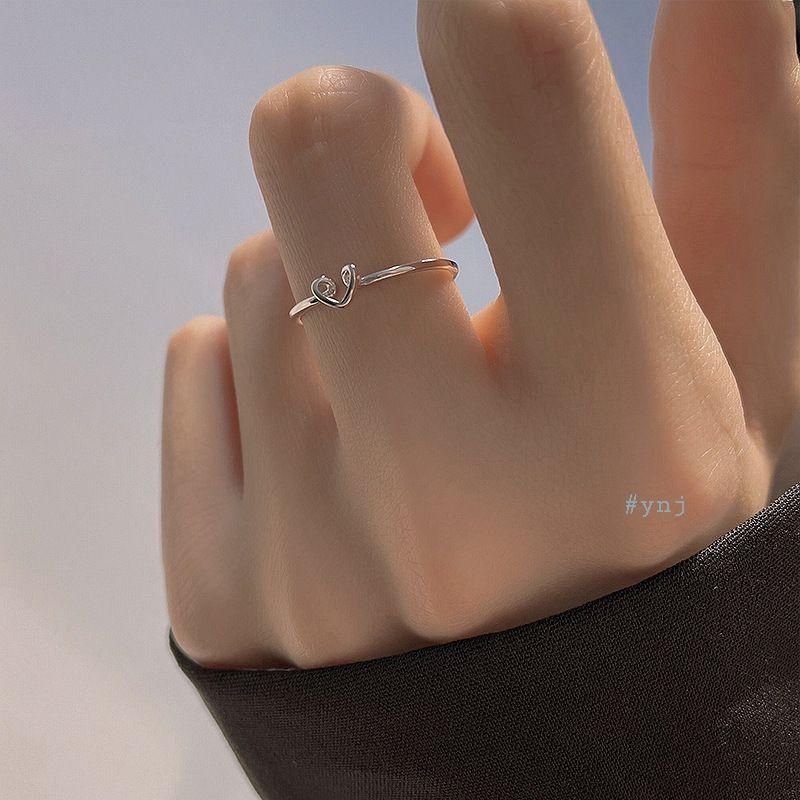 Nhẫn tim bạc ta 999 cao cấp YN JEWELRY