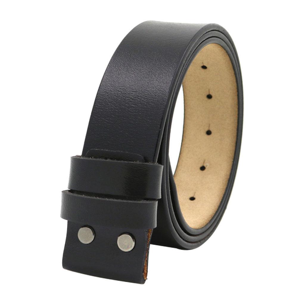 2 X Leather Belt Belt Strap 1.5'' Wide Belt No Buckle Black