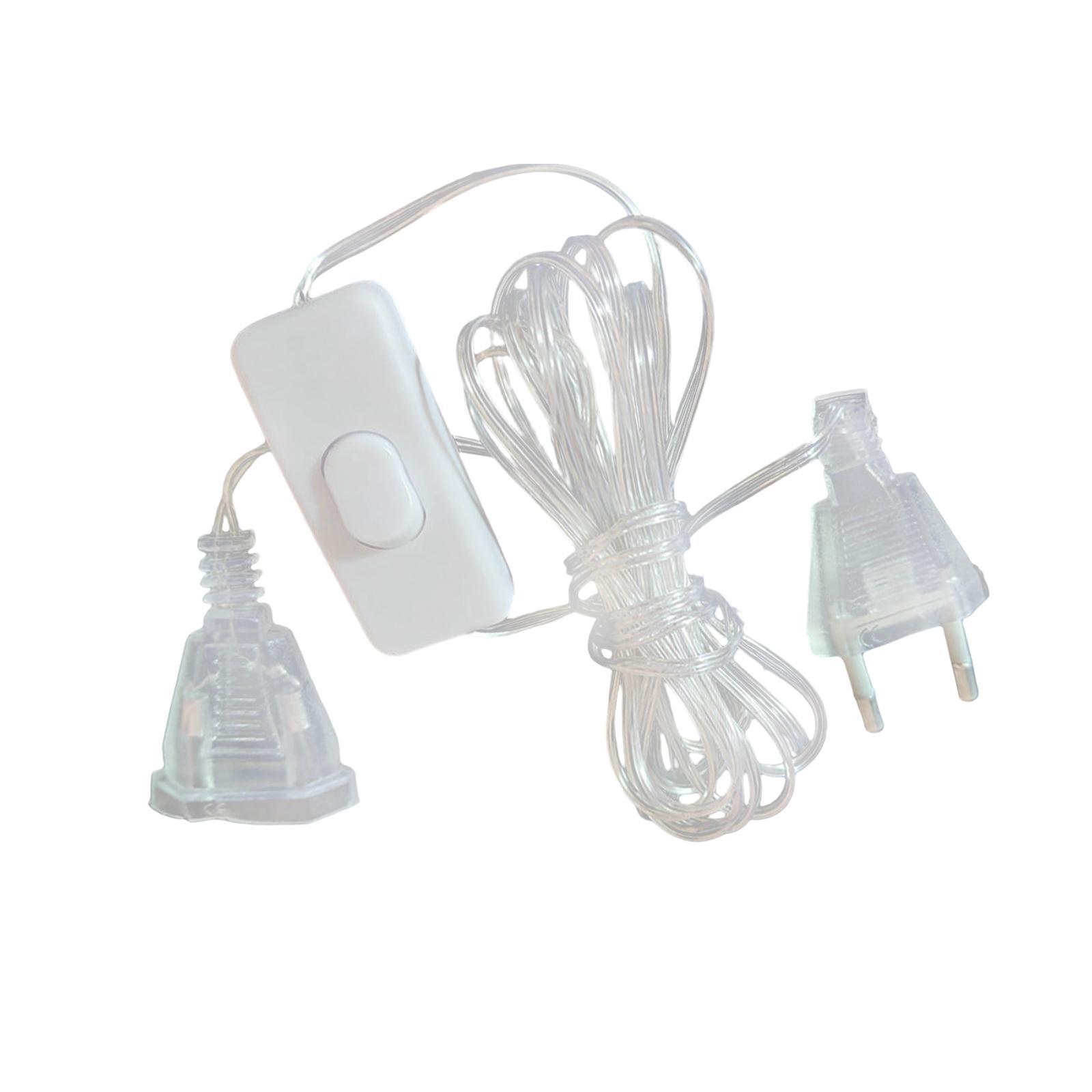 LED Light Power Extension Cord Extension Cable Plug Connector for Holiday