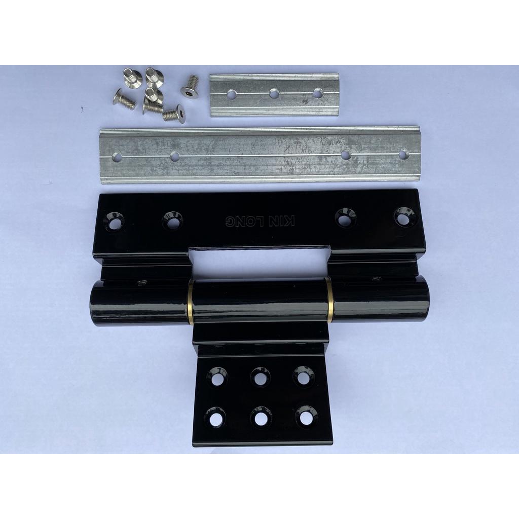 Bản lề 4D 15cm KinLong màu đen cho cửa nhôm XingFa