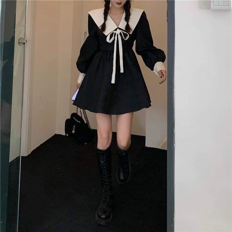 ĐẦM XÒE CỔ PHỐI NƠ XINH XẮN