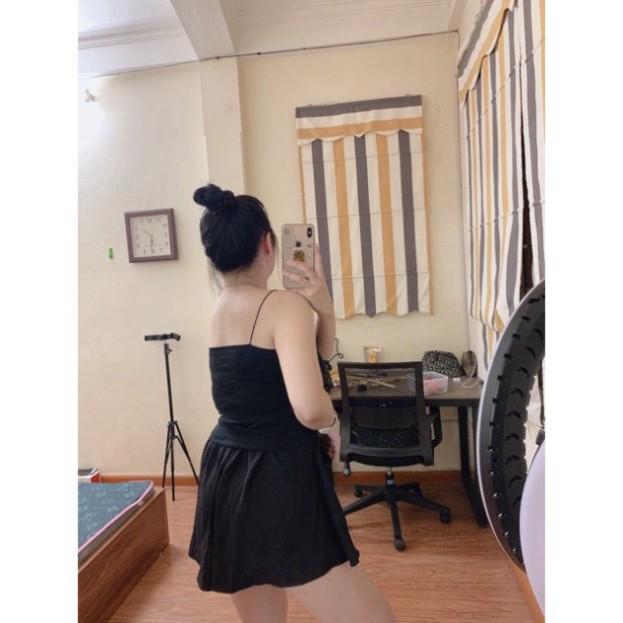 Áo hai dây croptop bigsize CRA018-BIG màu đen / trắng / tím