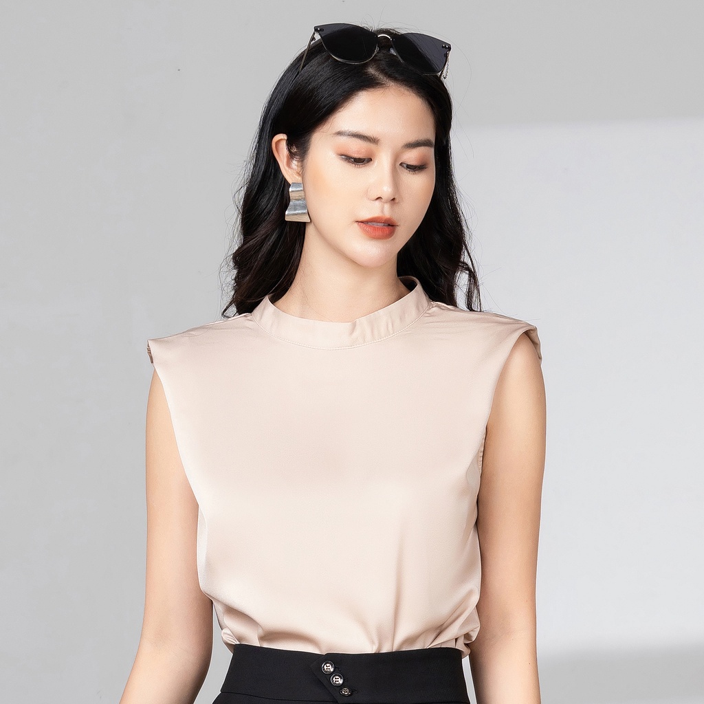 Áo Sơ Mi Suông Sát Nách Thời Trang Nữ UK Fashion Chất Liệu Vải Cao Cấp, Phong Cách Hiện Đại, Nữ Tính NKSM2203010