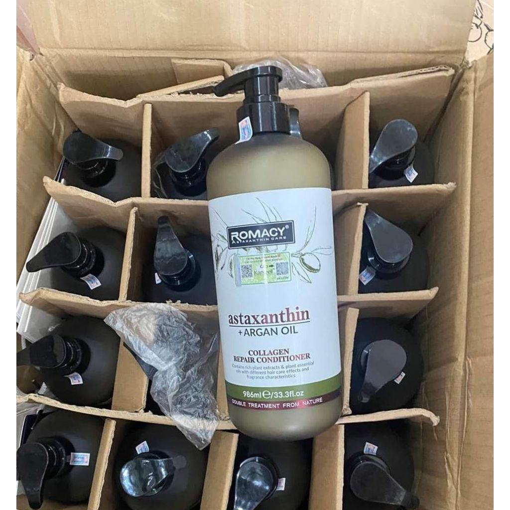 Dầu gội xả dưỡng sinh ROMACY ASTAXANTHIN Hương ARGAN mới phục hồi chống lão hóa, siêu mềm mượt tóc