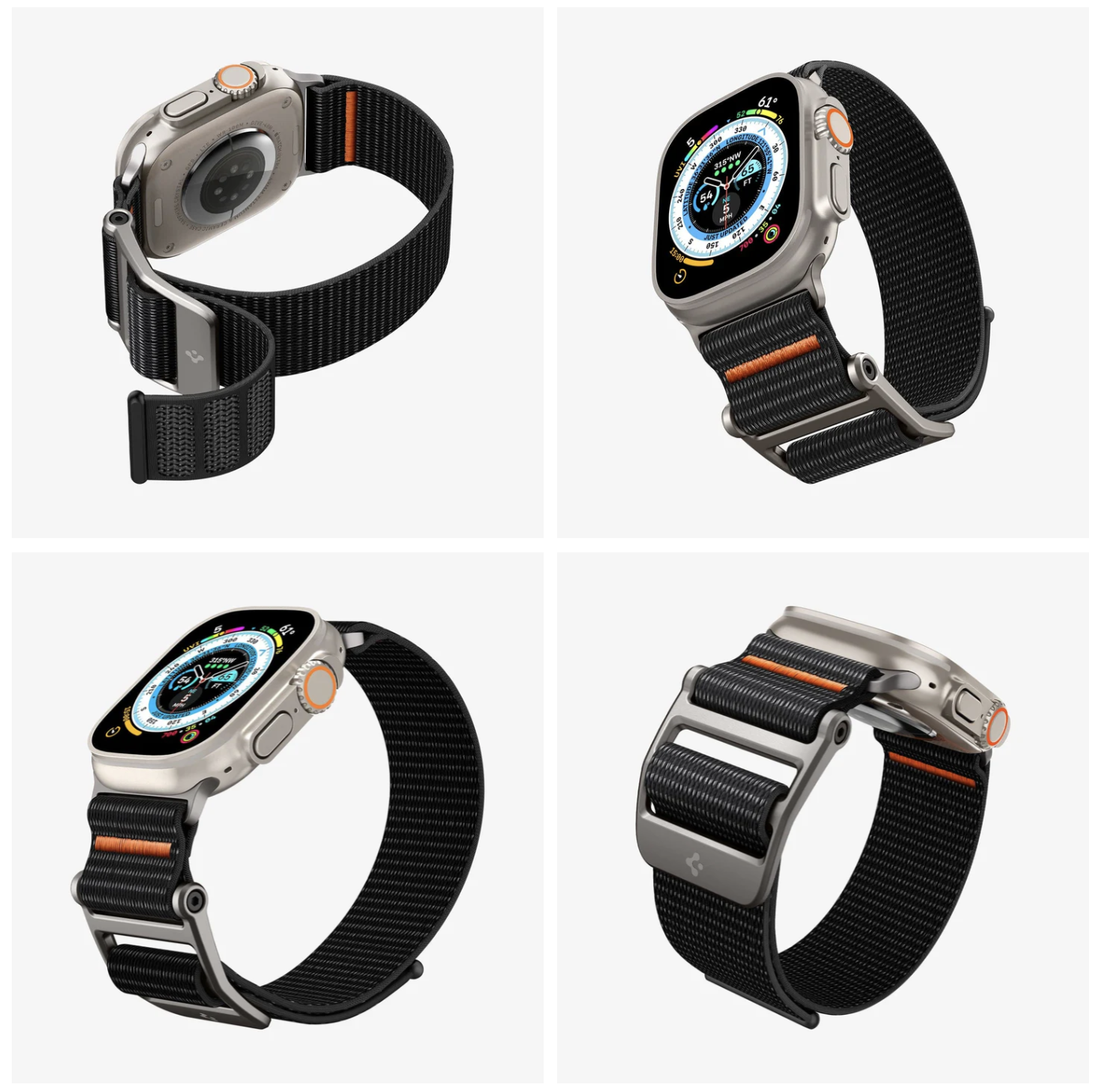 Dây Đeo SPIGEN DuraPro Flex Ultra Cho Apple Watch (49/46/45/44/42mm) Cải Tiến Dây Nylon Rộng Hơn Với Khoá Kim Loại Hàng Chính Hãng