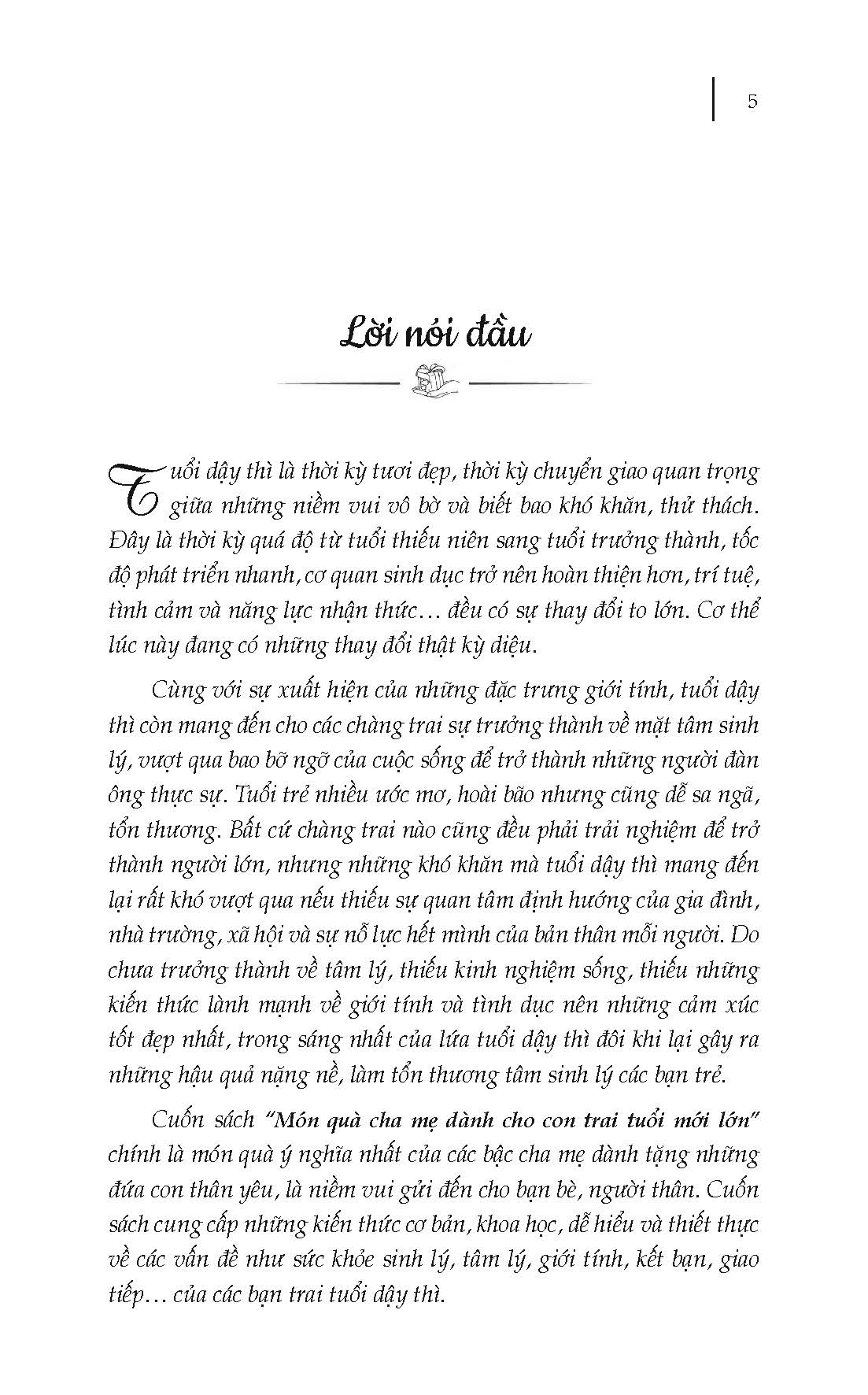 Món Quà Cha Mẹ Dành Cho Con Trai Tuổi Mới Lớn