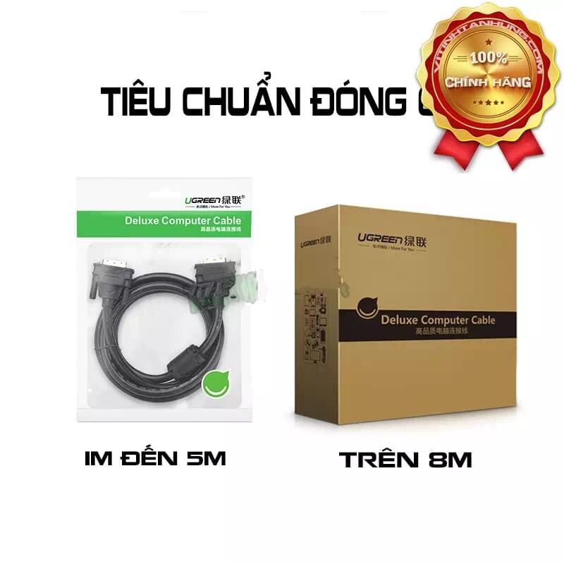 Ugreen UG11605DV101TK 8M màu Đen Cáp tín hiệu DVI 24 + 1 - HÀNG CHÍNH HÃNG