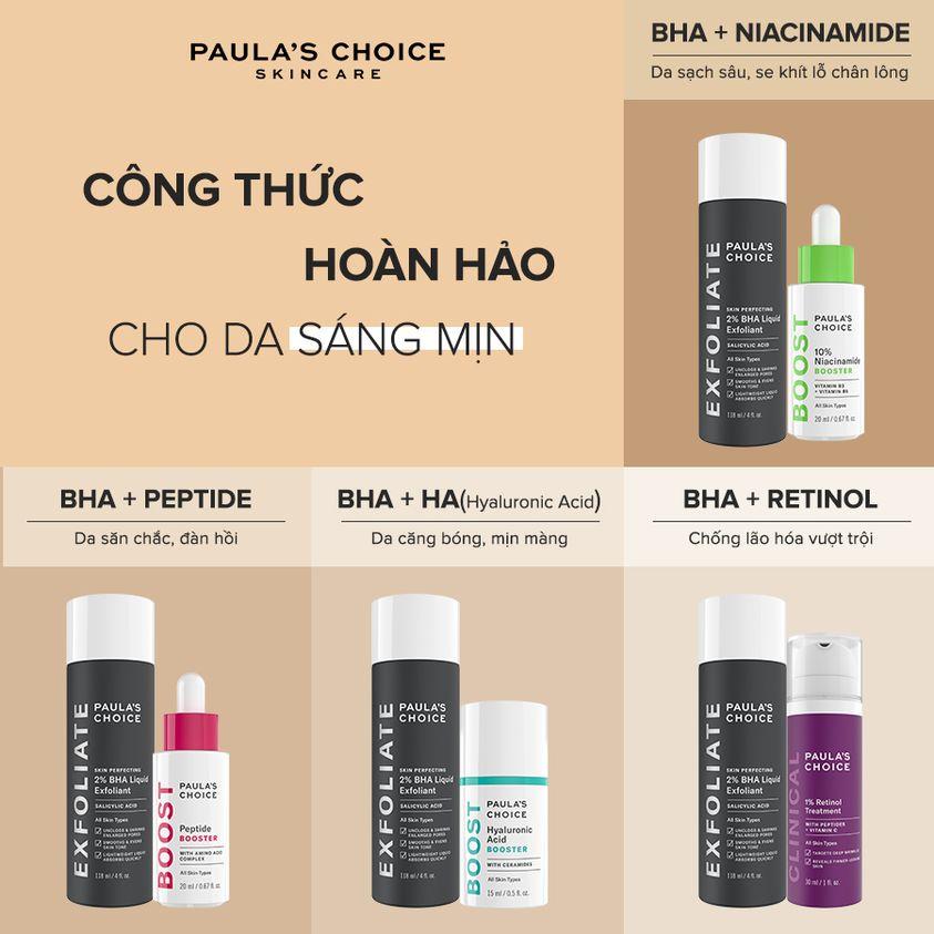 Combo: BHA + Niacinamide Paula's Choice bộ đôi nâng cao cải thiện thu nhỏ lỗ chân lông, ngăn ngừa mụn và sáng da