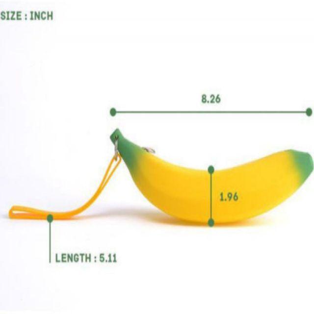 Ví đựng bút, mỹ phẩm, tiền hình quả chuối bằng silicon