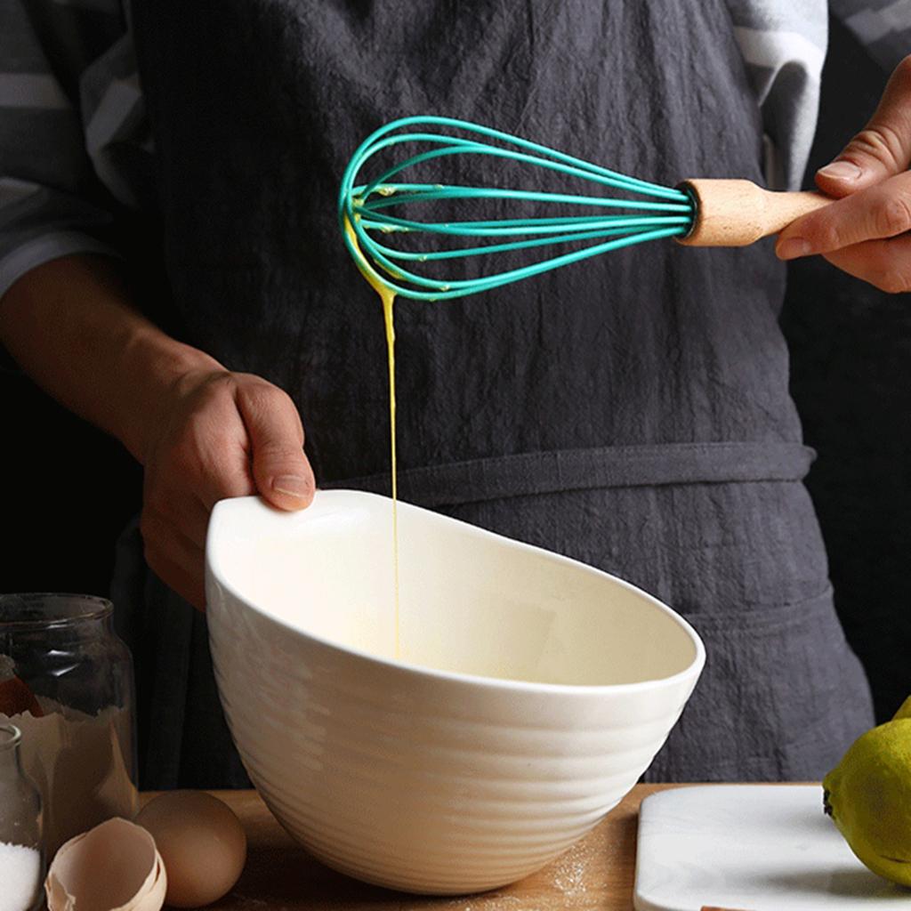Egg Beater Whisk Hand Blender Mixer Cake Beech Baking Tool