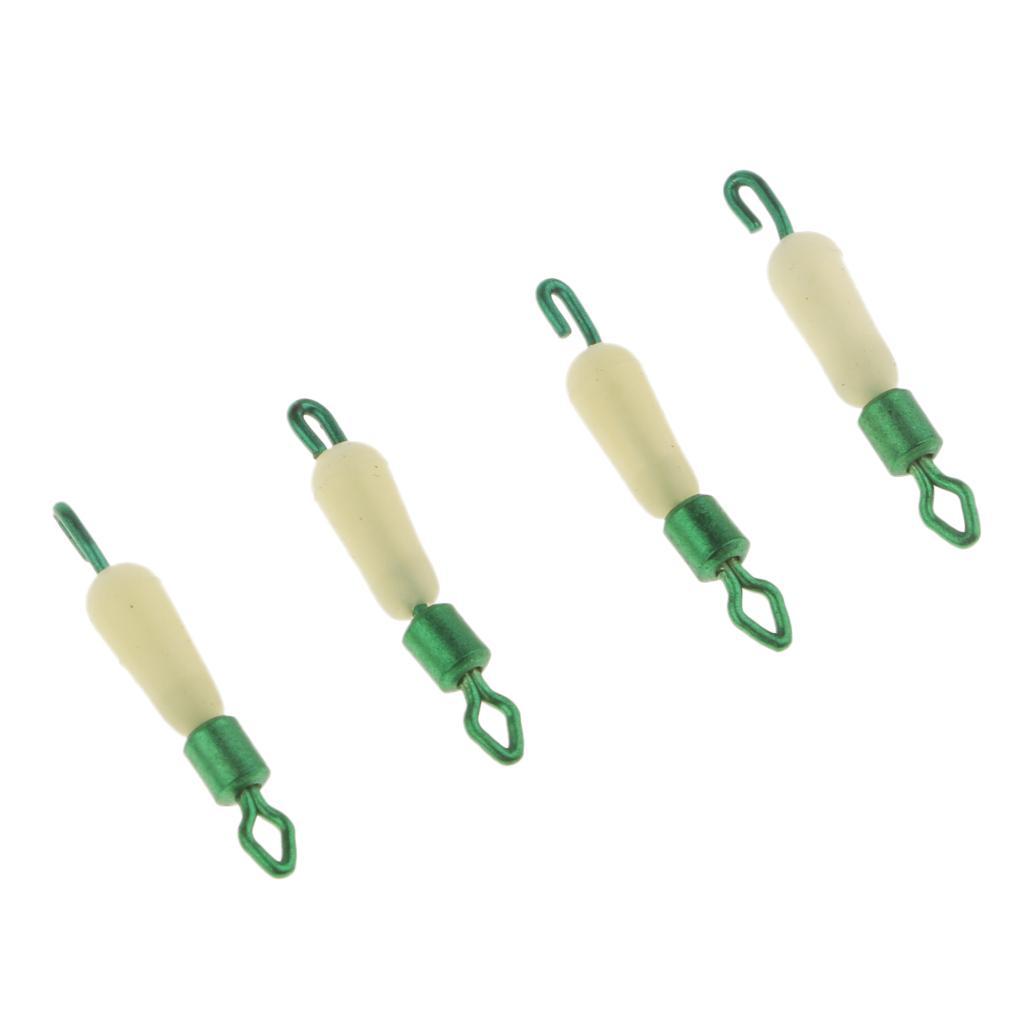 20pcs Fishing Hook and Line Connectors Swivels Fast Sub-line Clip Ring Fishing Accessories 14/15/17mm