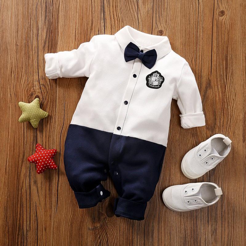 Bộ Body quần áo trẻ em dài tay Công Tử thu Đông CT03 chất cotton cho Bé Gái Bé Trai từ 0-12 tháng tuổi