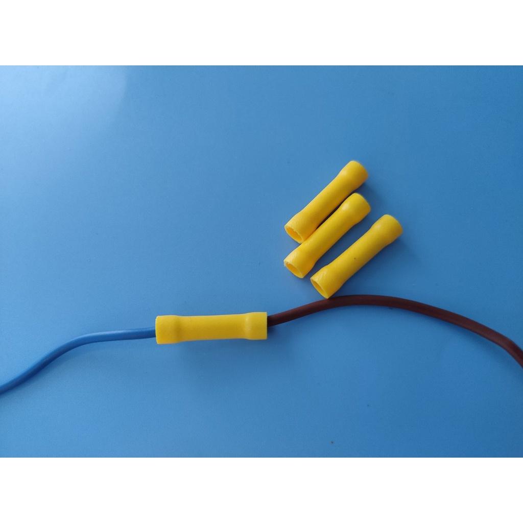 10pc. Đầu cos dây điện nối thẳng bọc phủ nhựa BV 5.5 , đầu cốt nối, cút nối, đầu nối điện.