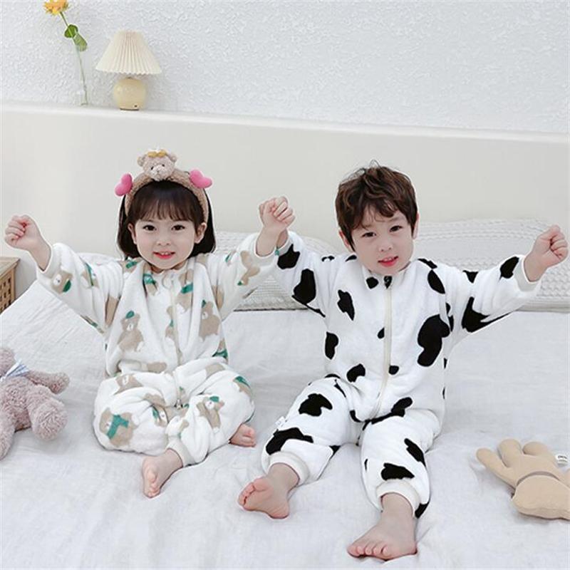 Trẻ Em Hoạt Hình Hình Bộ Đồ Ngủ Áo Bẹt Kigurumi Quần Ngủ Bé Trai Túi Ngủ Cho Bé Bé Trai Homewear Bé Gái Rompers Trẻ Em Onesies