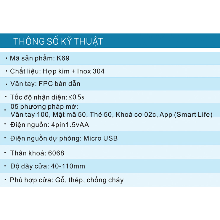 Khóa vân tay Krass K69