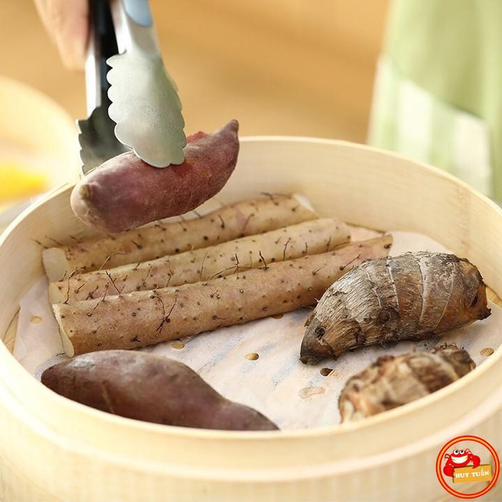 100 Tờ Giấy Nến Nướng Bánh Cho Nồi Chiên Không Dầu Đục Lỗ Tròn Chống Dính Thấm Dầu