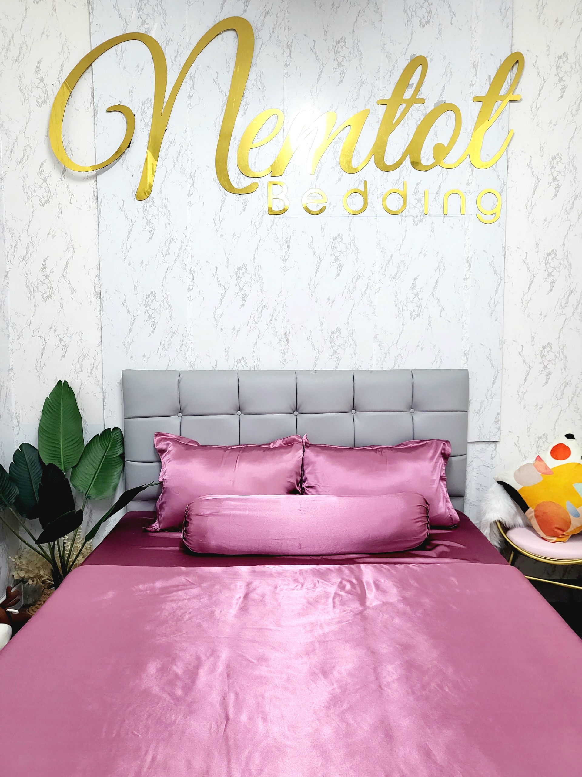 GIẢM % Ga bộ phi lụa Thái Tuấn cao cấp loại 1, bộ 4 món ga nệm và áo gối phi lụa hàng may - NEMTOTBEDDING