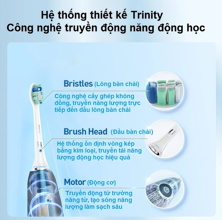 Bàn chải đánh răng điện thương hiệu Hà Lan cao cấp Philips DiamondClean Series 1 HX5070 - Hàng nhập khẩu