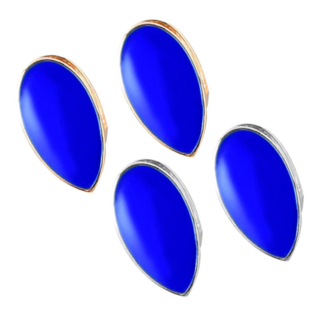 2 Pieces Blue Sharp Fang Teeth Halloween Cosplay Grills Gold Plated