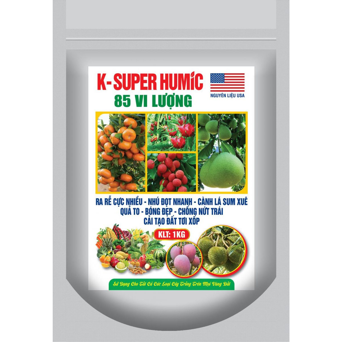 Phân bón hữu cơ : K-Super Humic 85 vi lượng