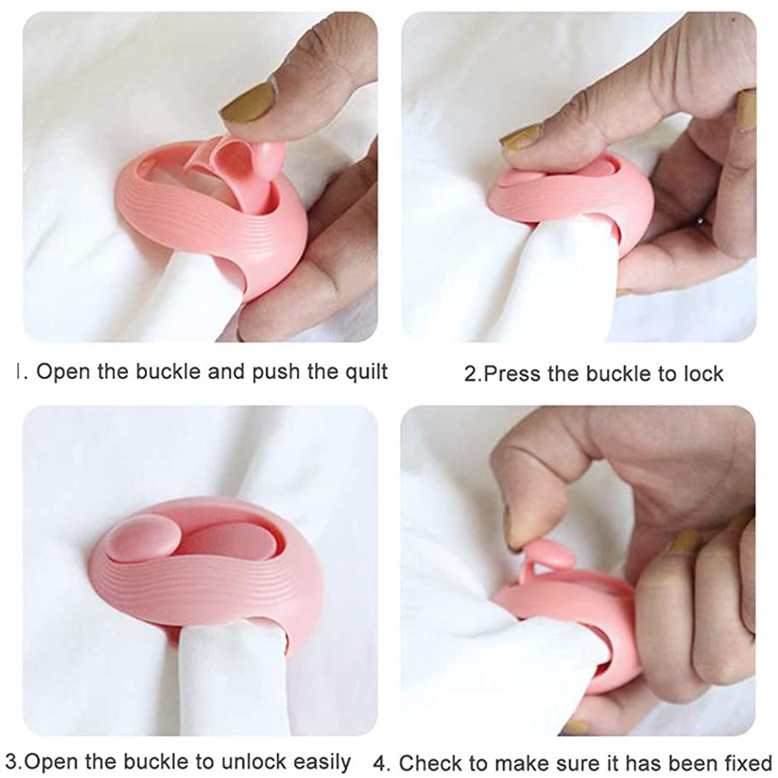 12 mảnh của vỏ chăn clip nắp giường Keeper clip Giường nắp clip clip nơ duvet clip cho rèm giường trải giường trần trần toàn diện trần nhà, ngăn chặn nắp giường thay đổi