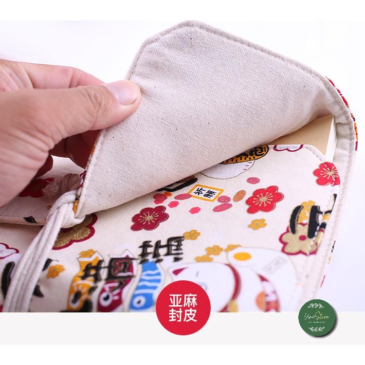 Sổ Còng bìa vải canvas - Sổ tay mèo đáng yêu