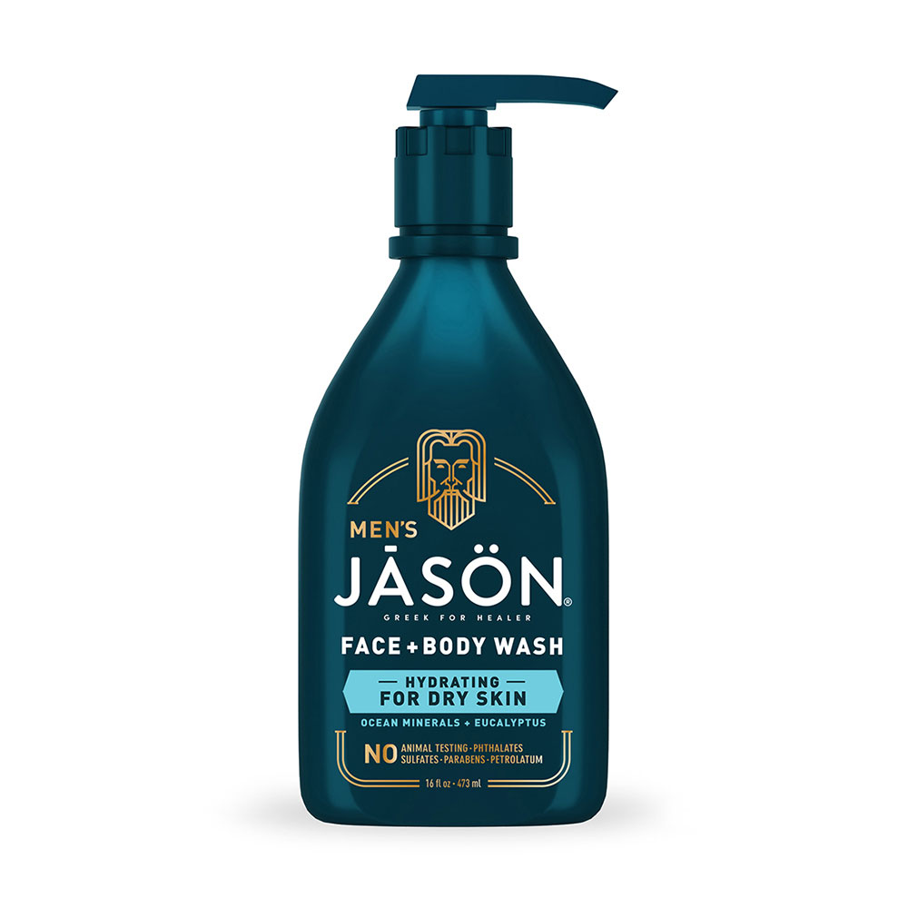 Sữa tắm và rửa mặt JASON MEN'S FACE + BODY WASH HYDRATING FOR DRY SKIN OCEAN MINERALS + EUCALYPTUS