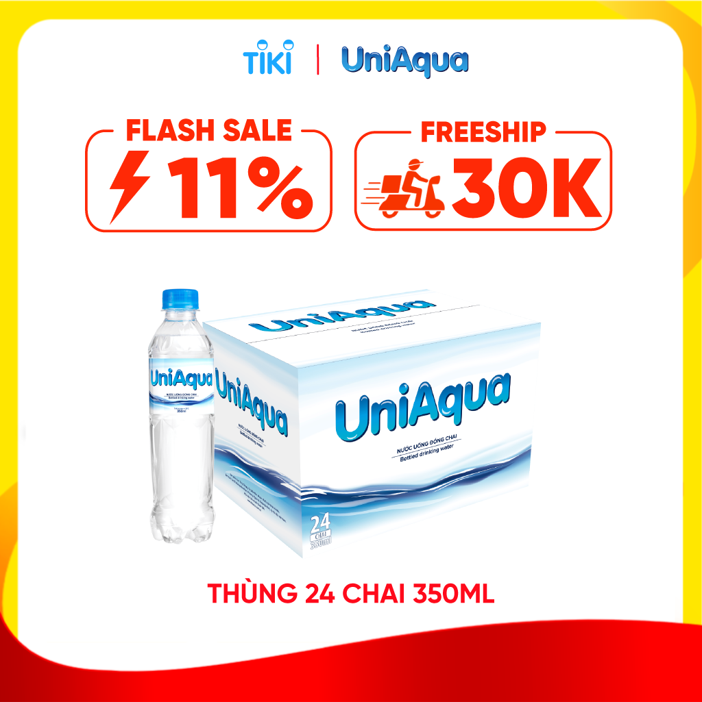 Nước uống đóng chai UniAqua - Thùng 24 chai 350ml