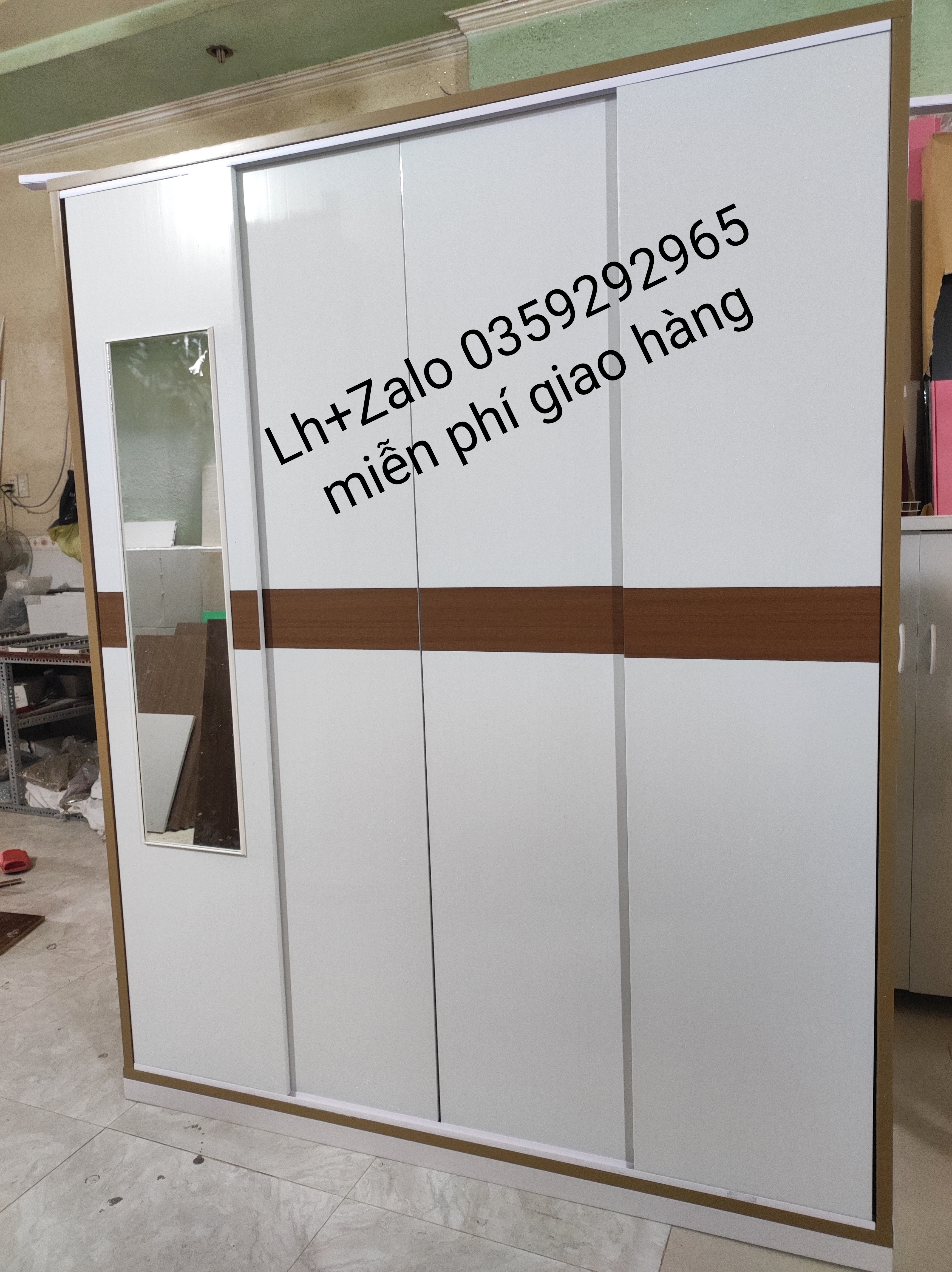 Tủ nhựa đài Loan 4 cánh cửa lùa