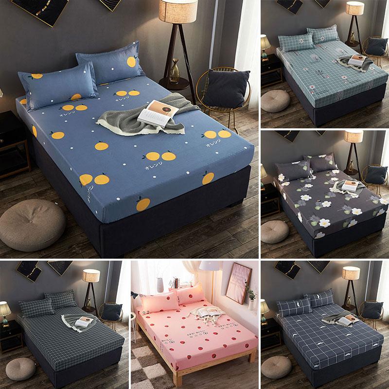 5 Kích Cỡ Bông Trang Bị Tấm Có Độ Đàn Hồi Giường Màu Bọc Nệm Hoàng Hậu Kích Thước Giường
