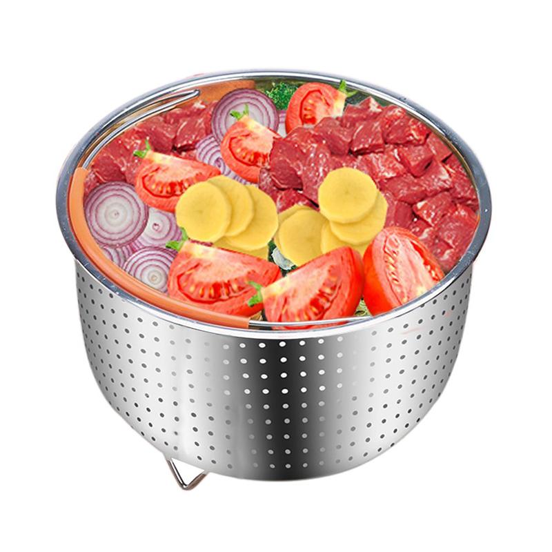 Rổ Hấp Thực Phẩm Đa Năng Bằng Thép Không Gỉ 304