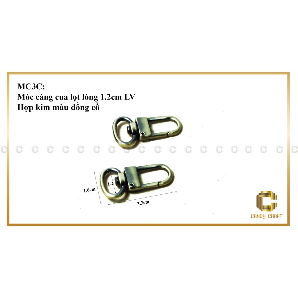 Được mua nhiều sp Móc càng cua đồng cổ - 2  móc Đồng 1.2cm LV