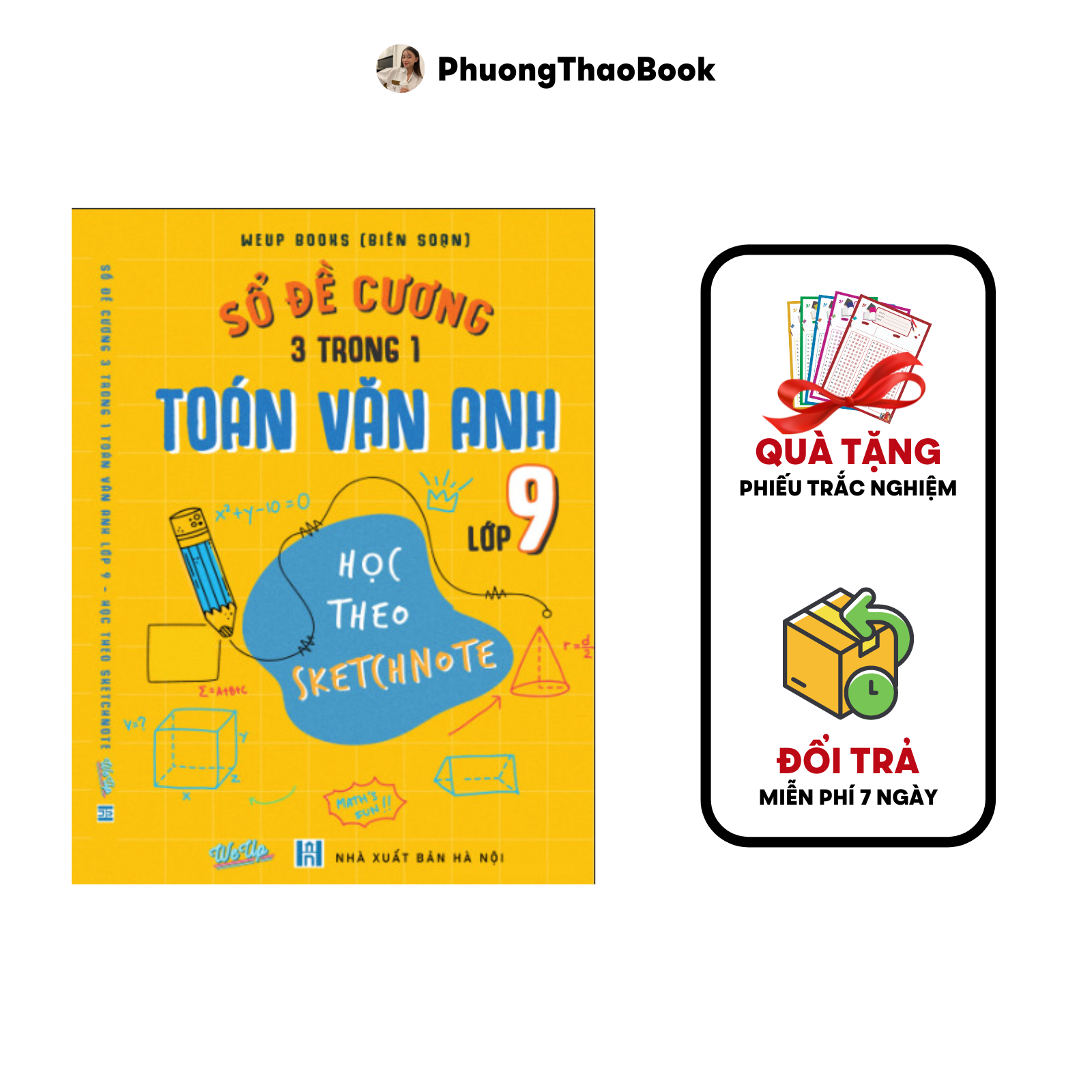 Sách - Sổ Tay Đề Cương Toán Văn Anh 9 SKETCHNOTE