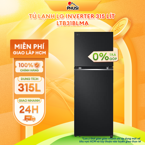 Tủ lạnh LG Inverter 315 lít LTB31BLMA- Hàng Chính Hãng - Mới 100%