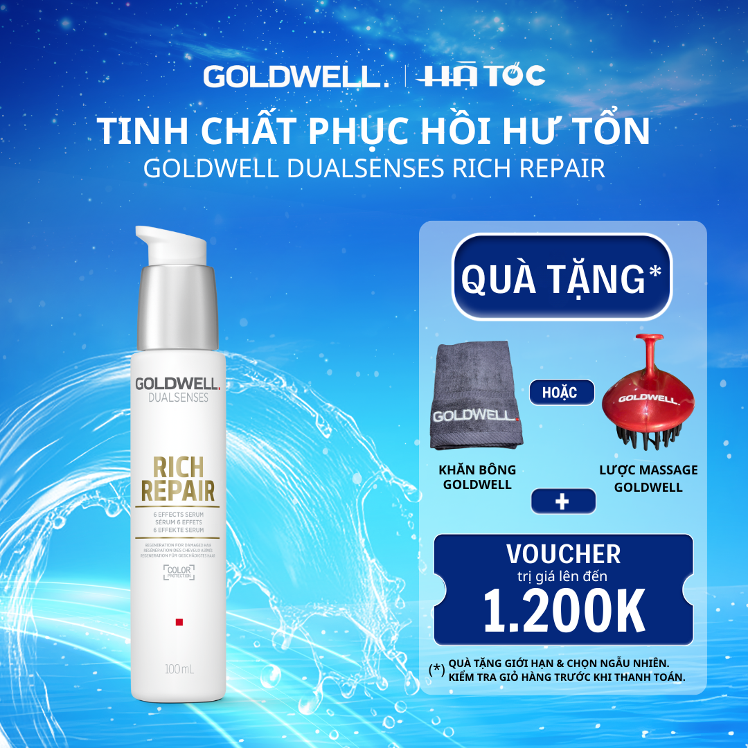 Tinh Chất 6 Tác Động Phục Hồi Tóc Hư Tổn Goldwell Rich Repair Dưỡng Tóc Mềm Mượt, Chắc Khỏe 100ml