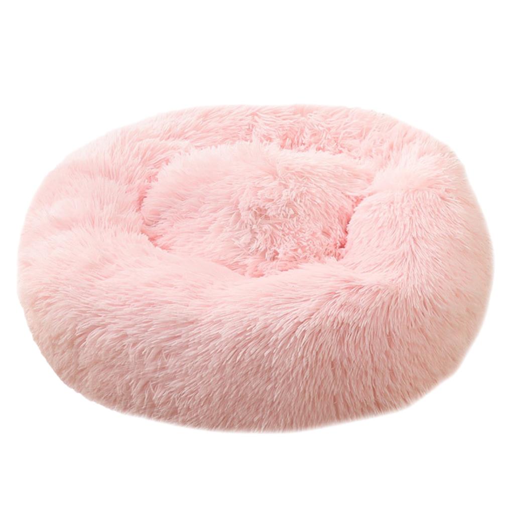 Pet Dog Sleeping Bed Indoor Pet Round Cozy Comfort Bed Nest Pink-40cm