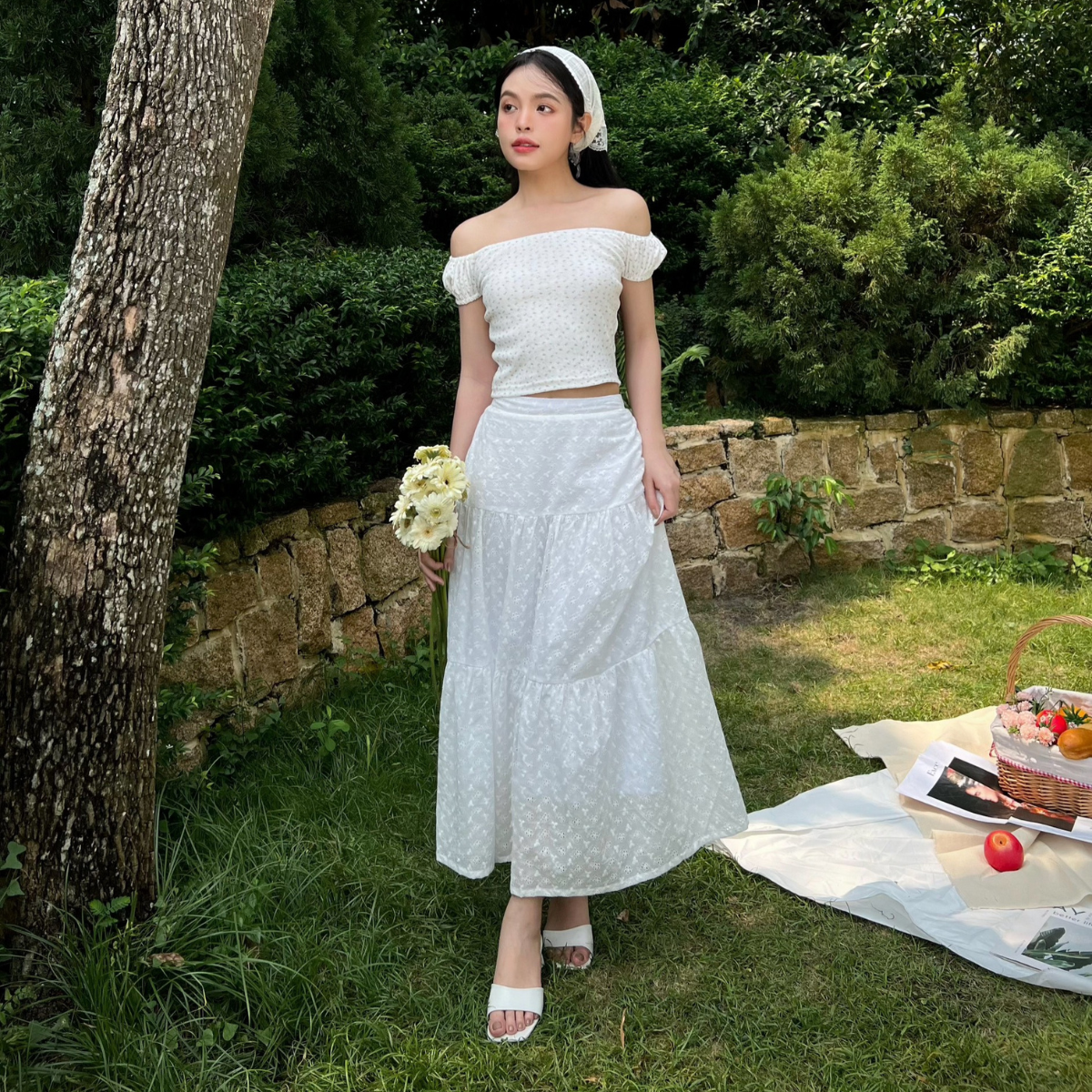 Chân váy dài chân váy maxi công chúa dễ thương nữ tính Melanie Miều Est.2013