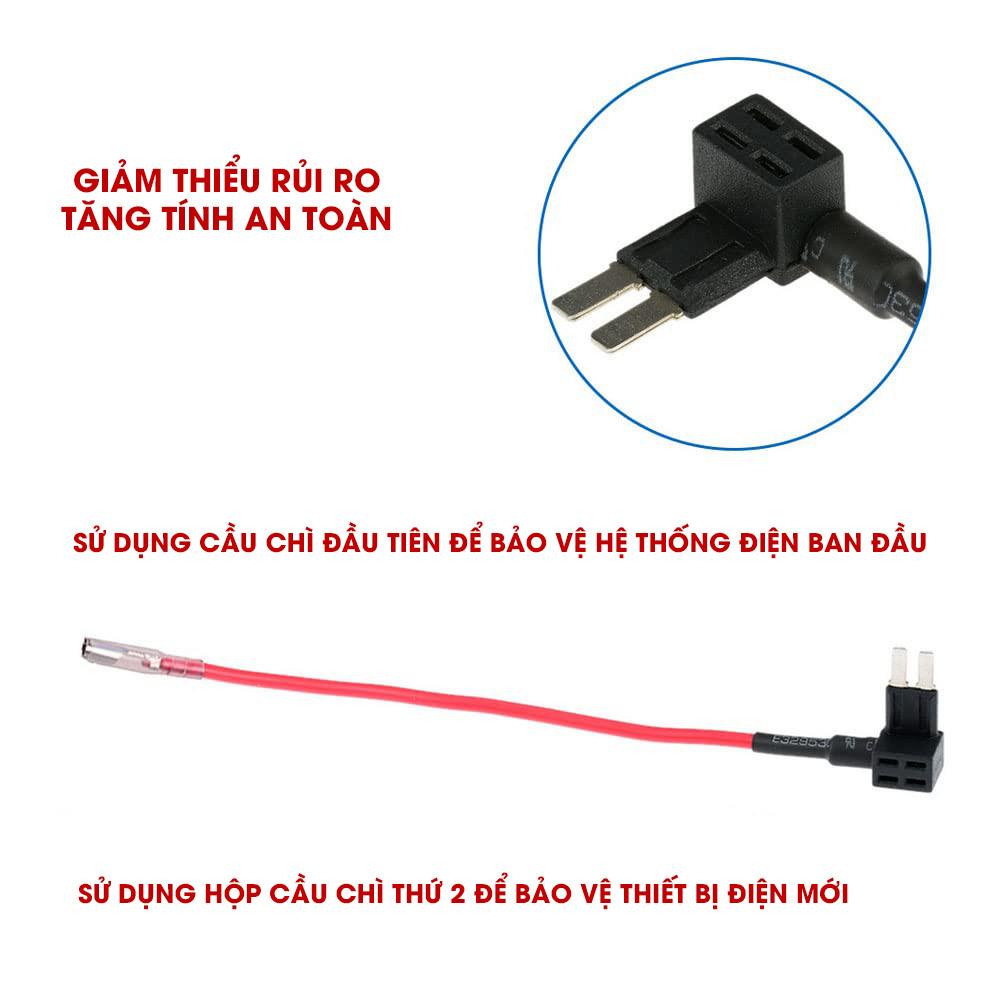 Dây cầu chì cắm thêm xe ô tô Vinfast Lấy điện ACC, REM điện camera hành trình, loa sub, dsp