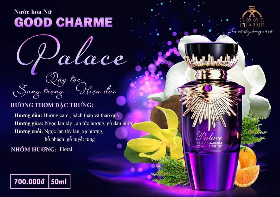 Nước Hoa Nữ Cao Cấp GOOD CHARME PALACE 50ml Lưu Hương Lâu Sang Trọng, Hiện Đại_Nước Hoa Chính Hãng