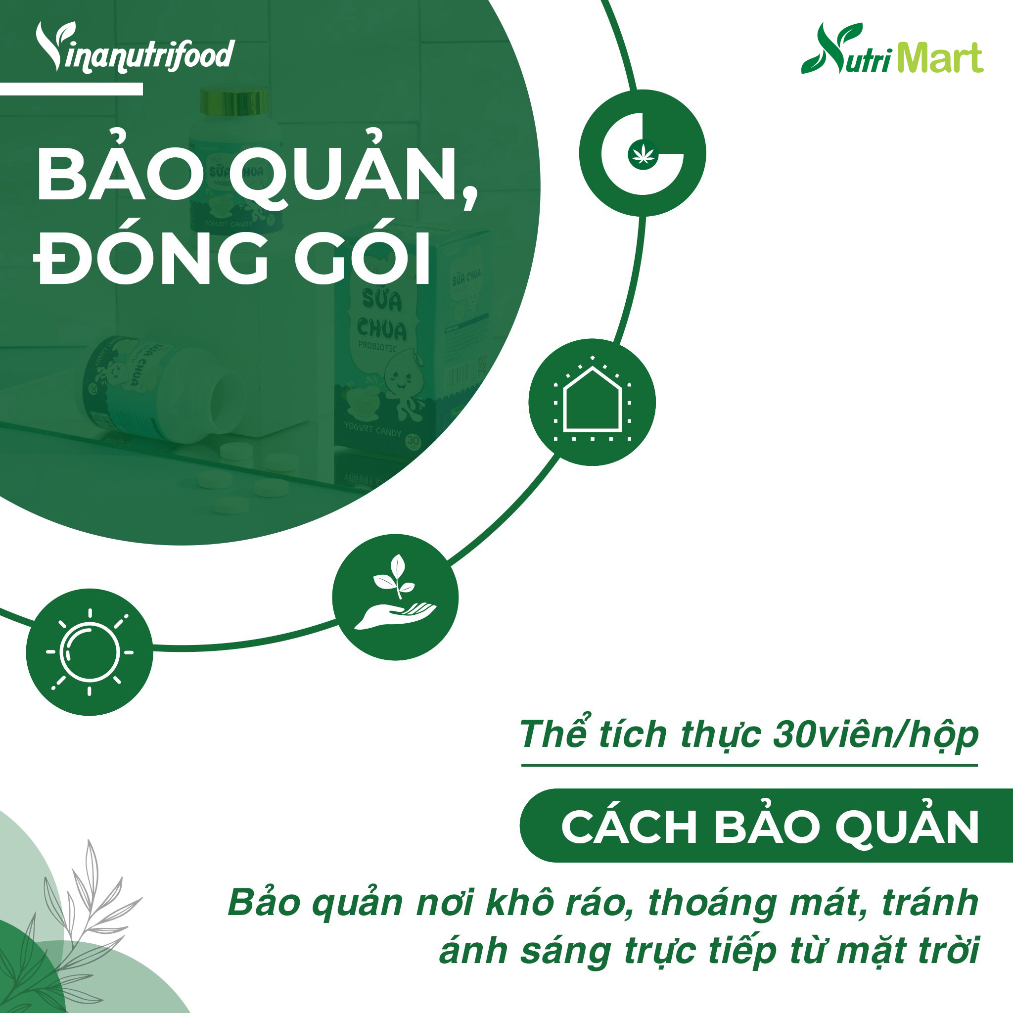 Kẹo sữa chua Probiotic chứa thành phần sữa chua lên men, bổ sung enzym lợi khuẩn tốt cho sức khỏe