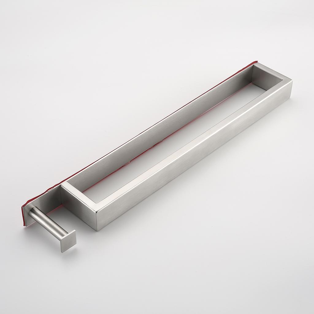 Towel Bar Rod Wall Mounted Adhesive Bathroom Towel Rail Rack Light Gray