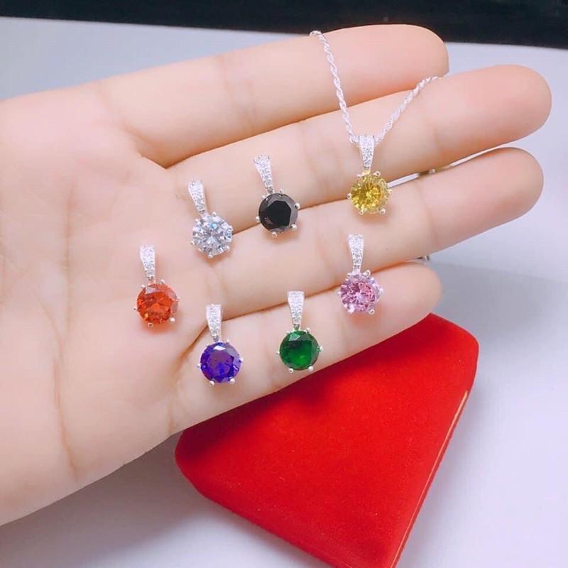 Dây CHUYỀN BẠC- ổ đá xinh xắn