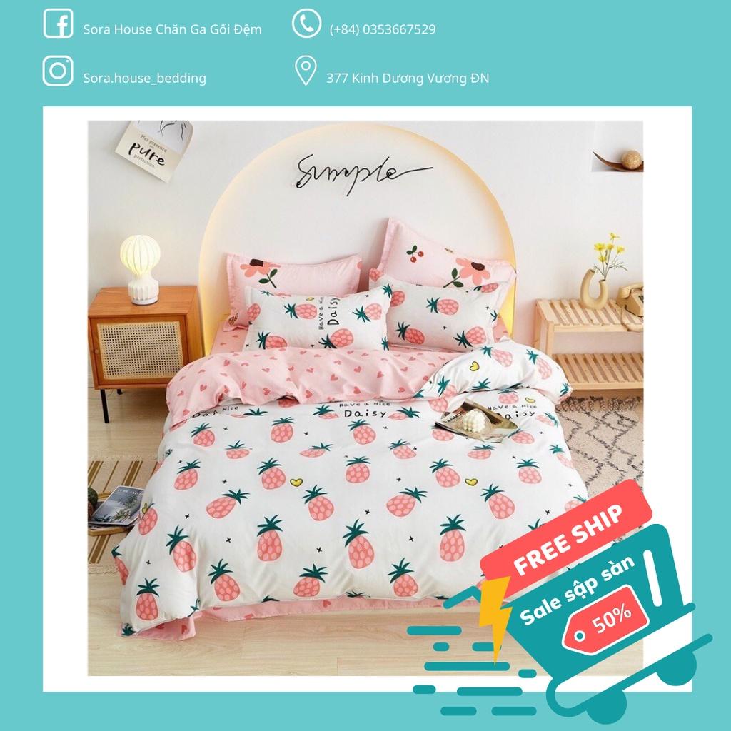 Bộ chăn ga poly dứa xinh xắn
