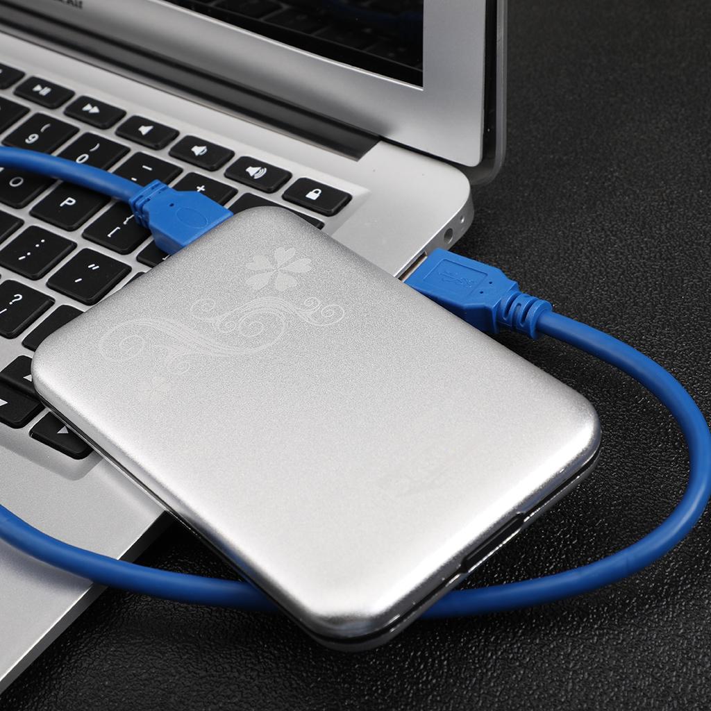 80G HDD Enclosure 2.5" SATA to USB 3.0 SSD Hard Disk Drive Case Silver