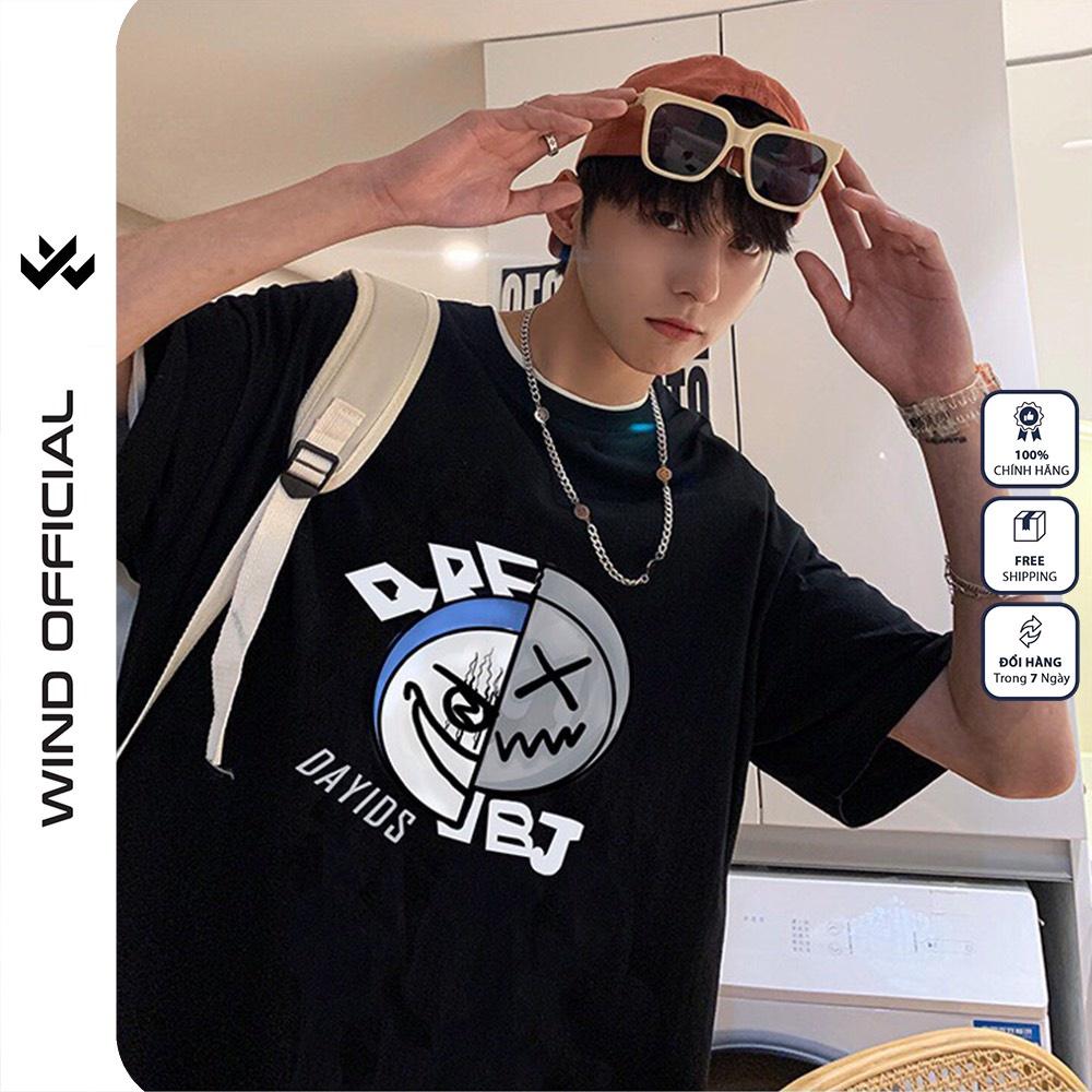Áo phông unisex form rộng WIND tay lỡ oversize DAYIDS thời trang nam nữ ulzzang