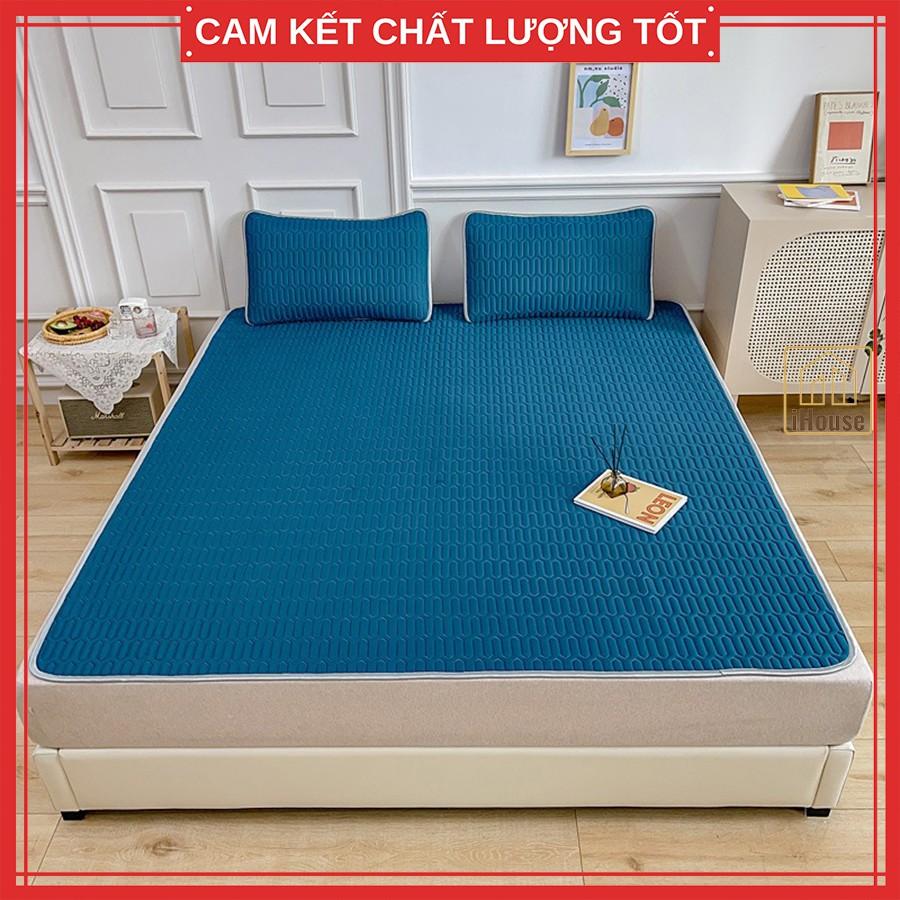 Chiếu điều hoà cao su non, Chiếu điều hoà Latex mát mẻ dễ chịu cho bé và gia đình 1m6 1m8 2m xanh đỏ