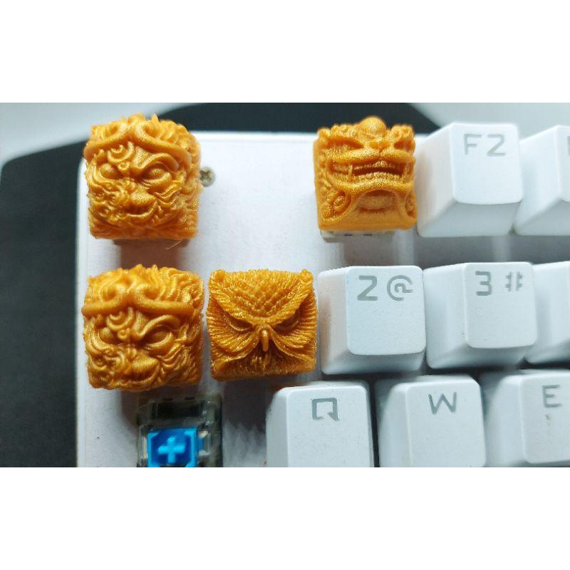 Keycap resin màu nhũ đồng trang trí bàn phím cơ