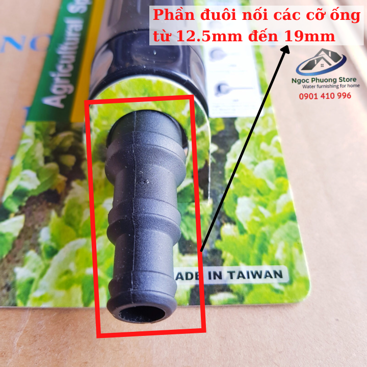 Vòi xịt tưới cây nối ống mềm 14mm-18mm AQUAMATE ĐÀI LOAN W3201